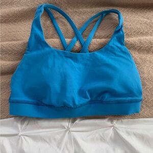 Blue Lululemon sports bra